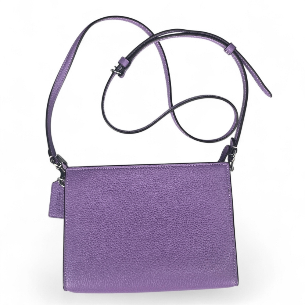 Coach Slim Pebbled Leather‎ Crossbody Bag ☆ - Picture 2 of 8